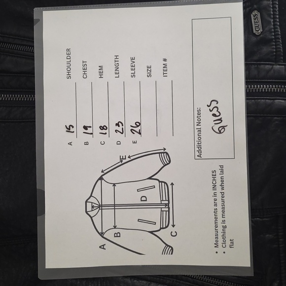 🖤 GUESS Los Angeles Black Faux Leather Moto Jacket – Size M 🖤 - Picture 9 of 9